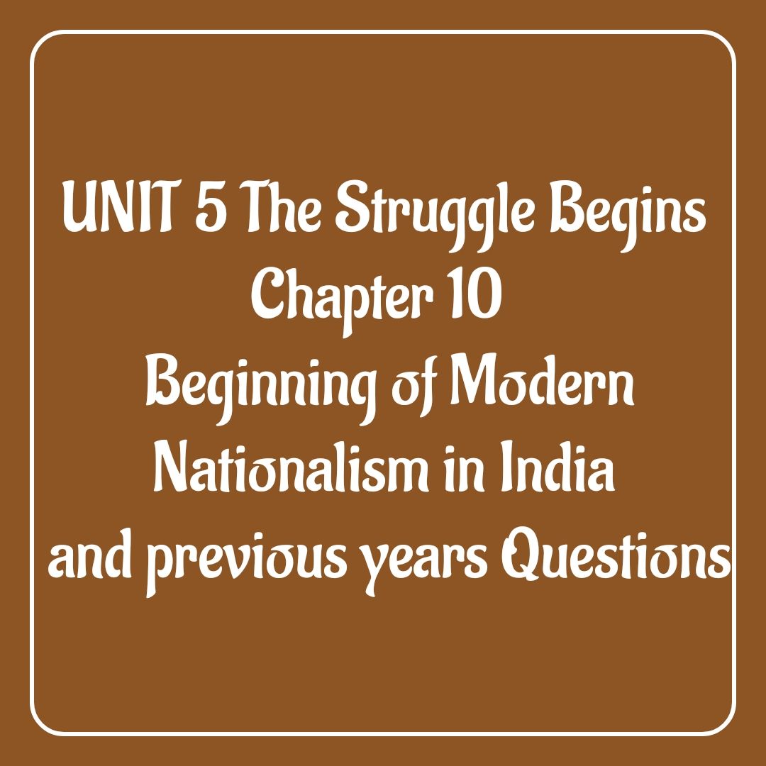 UNIT 5 The Struggle Begins Chapter 10 Beginning of Modern Nationalism ...